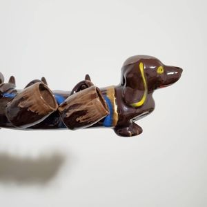Vintage Ceramic Dachshund Shaped Decanter